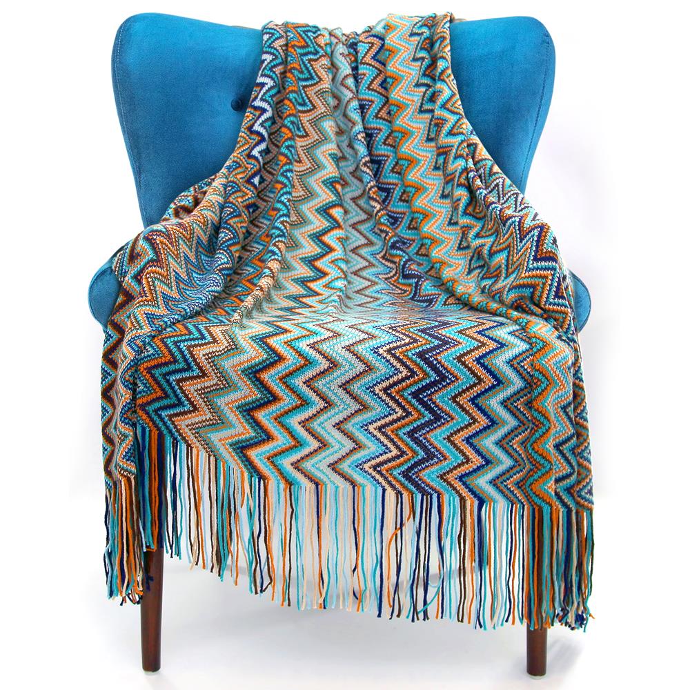 Serenelife Furniture Boho Decke 127x170 cm Acryl Quasten