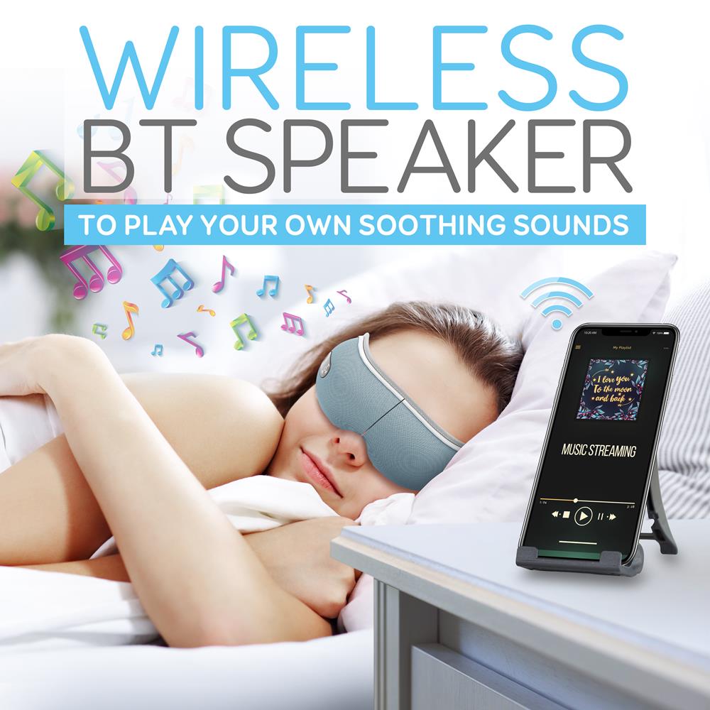 Serenelife Massage Augenmassagegerät mit Wärme Bluetooth