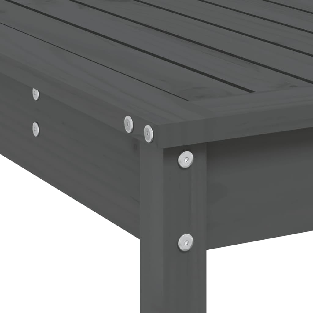 vidaXL 3-TLG. Gartenbar-Set Grau Barset Graue Kiefer Massivholz