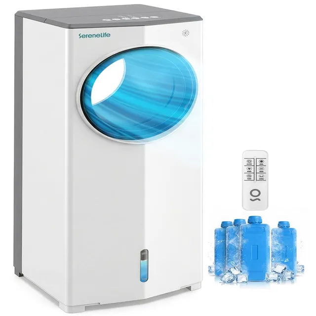Serenelife Portable AC Luftkühler 4 Liter Weiß-Grau