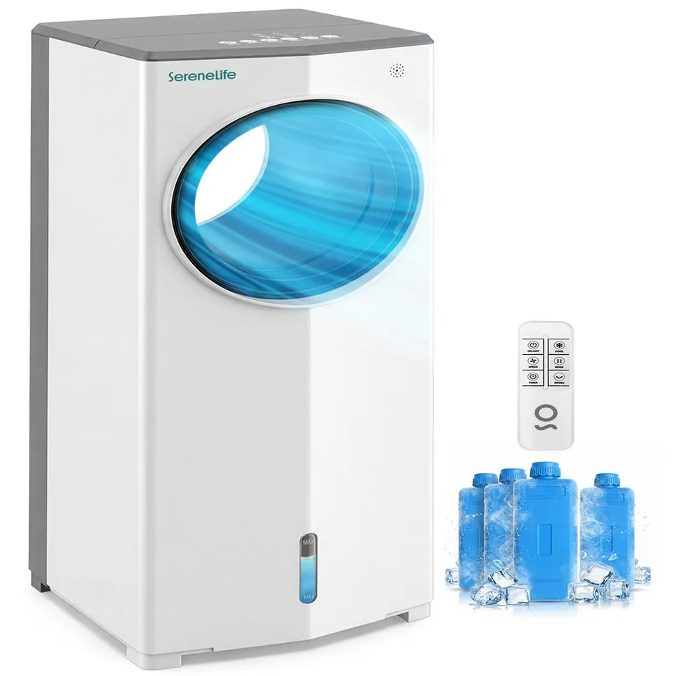 Serenelife Portable AC Luftkühler 4 Liter Weiß-Grau