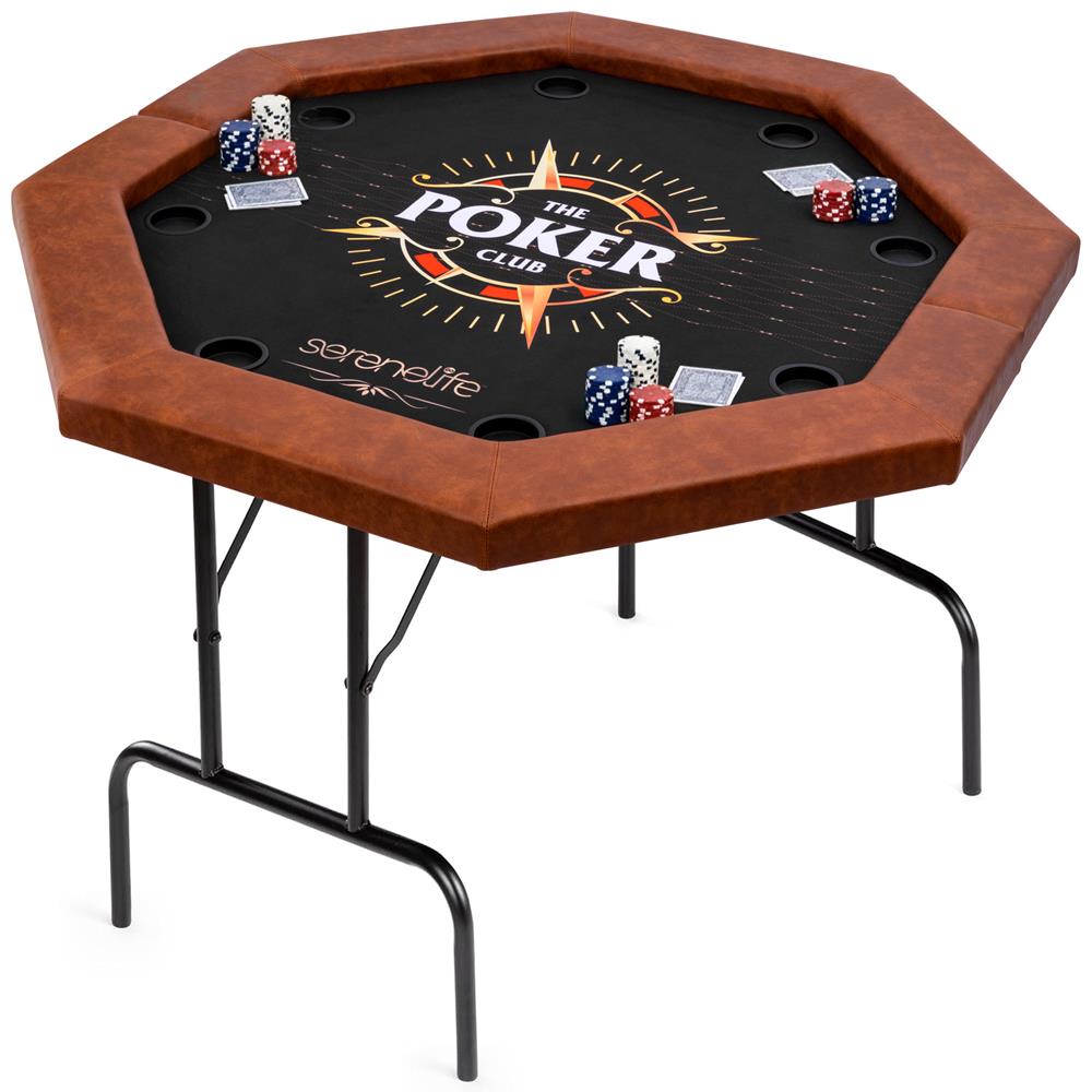 Serenelife Game Tables Pokertisch 122cm 8 Pers. klappbar