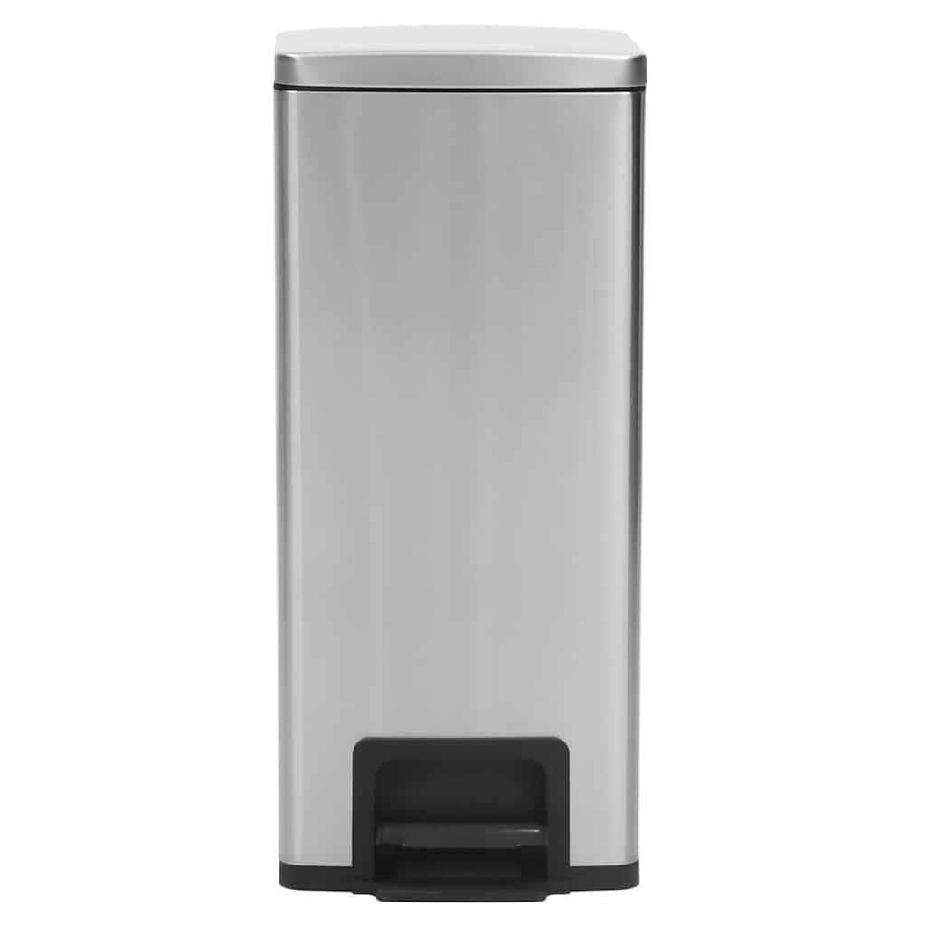 vidaXL Heim & Garten Treteimer 30L silber Edelstahl