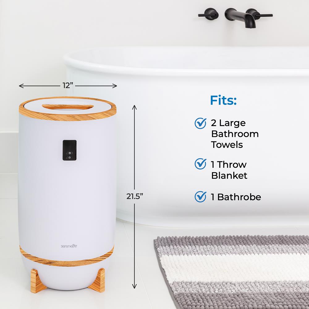 Serenelife Towel Warmers Handtuchwärmer weiß 2 Handtücher Timer