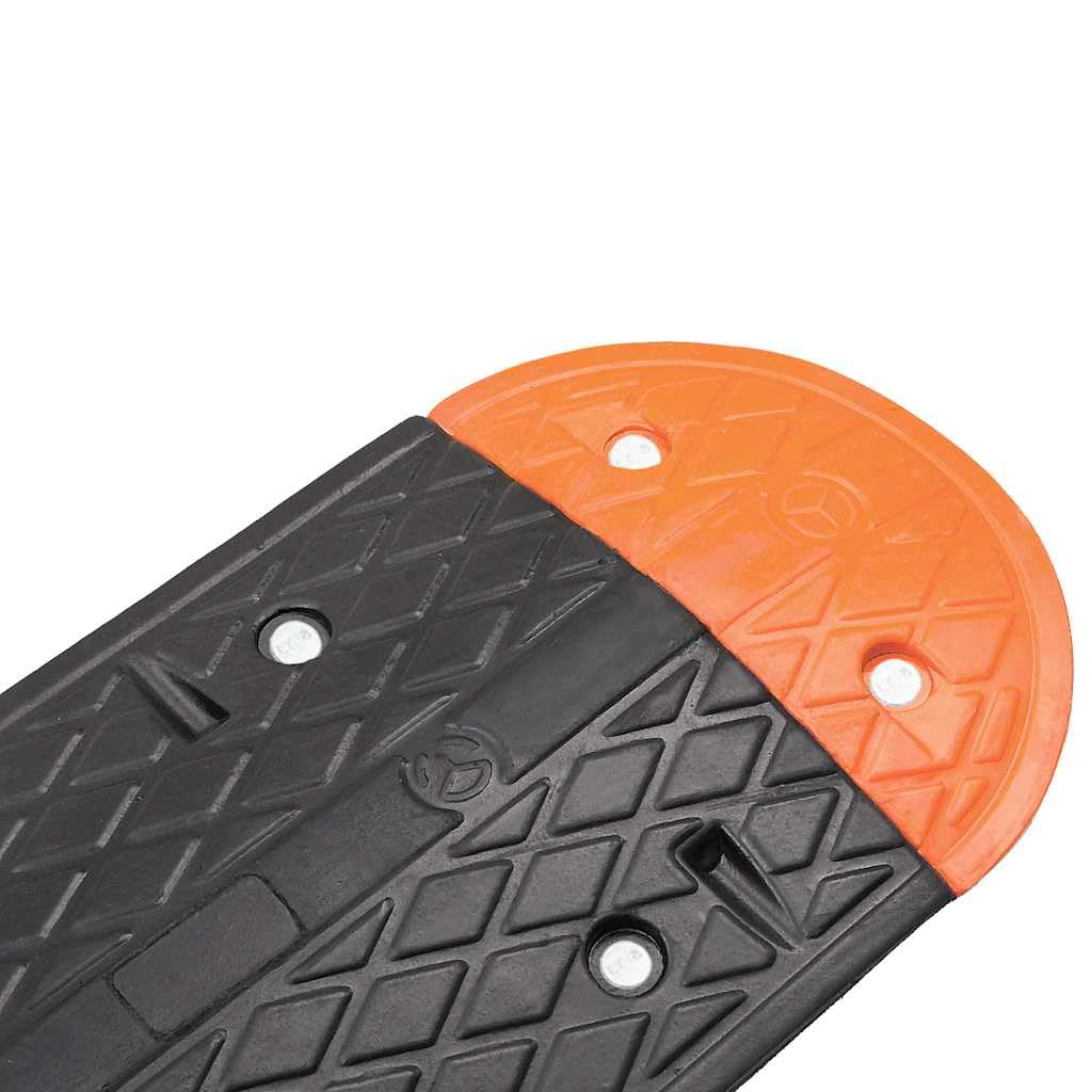 vidaXL Heim & Garten Bodenschwelle Gummi Gelb Schwarz 129cm
