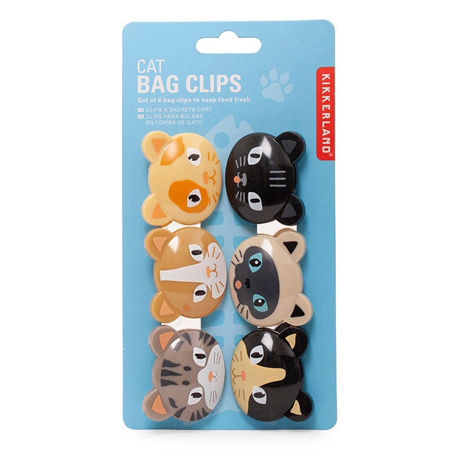 Kikkerland Kitchen Cat Tütenclips Katze 6er Set
