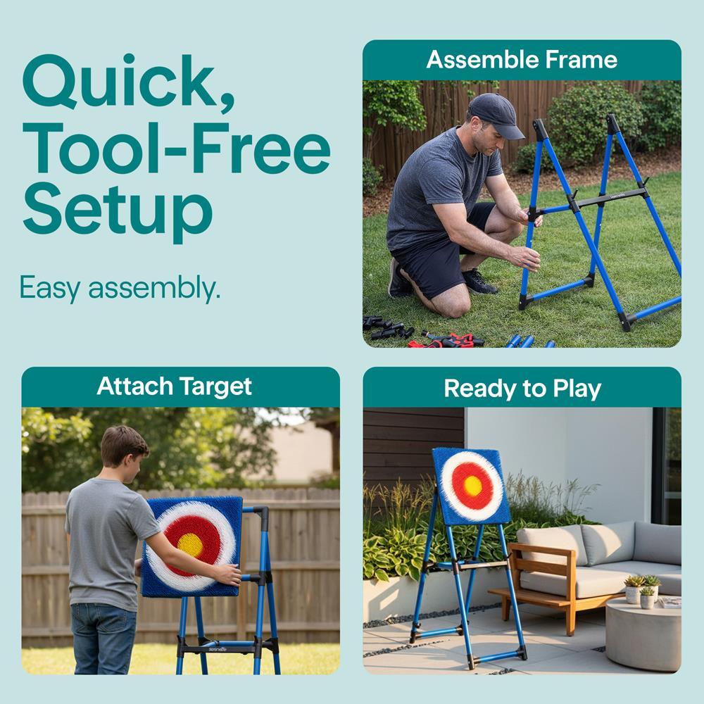 Serenelife Game Axtwurf Spiel Set Outdoor Indoor 8 Äxte