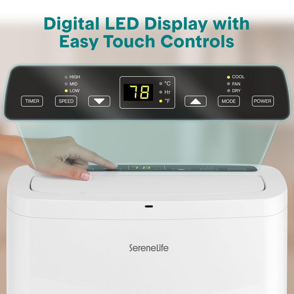 Serenelife Portable AC Klimagerät mobil Weiß 14000 BTU mit WiFi