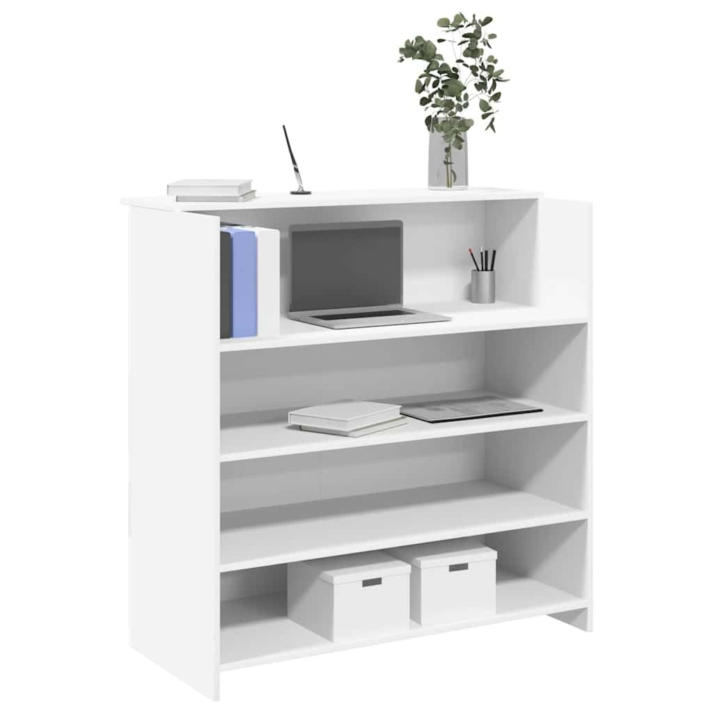 vidaXL Empfangstresen Weiß 100x50x103,5 cm Holzwerkstoff