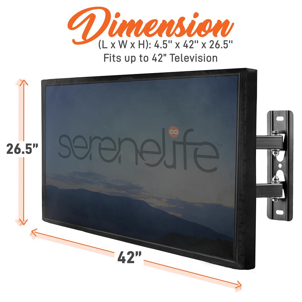 Serenelife Furniture SLTVC42 TV-Abdeckung 42 Zoll wasserdicht