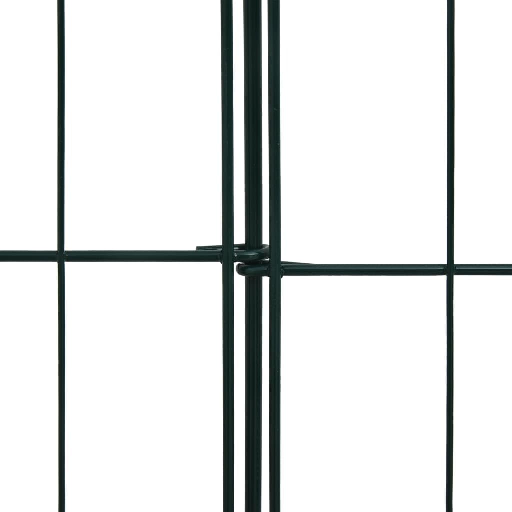 vidaXL Heim & Garten Gartenzaun Set Metall 115x79 cm Grün