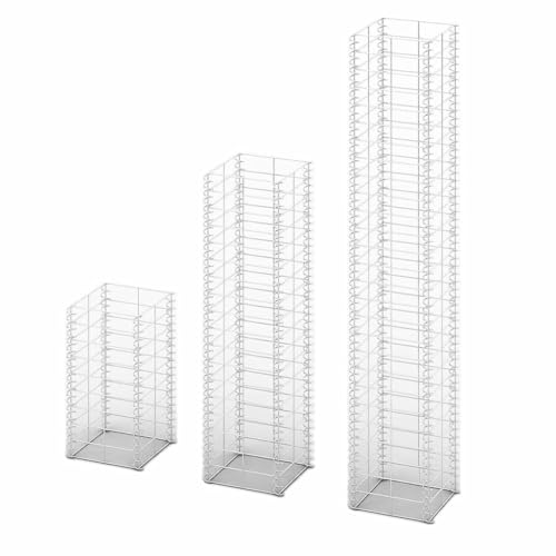vidaXL Gabionen-Set 3-tlg Verzinkter Draht Steinkorb