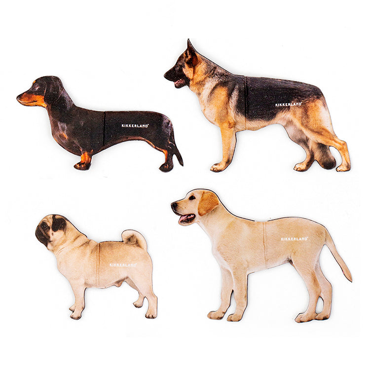 Kikkerland Home Magnetlesezeichen Hunde 4er-Set