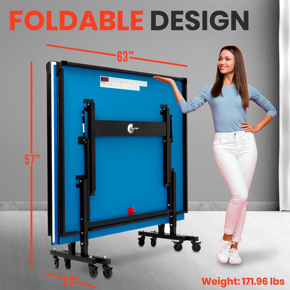 Serenelife Game Tables Tischtennistisch Indoor Blau klappbar