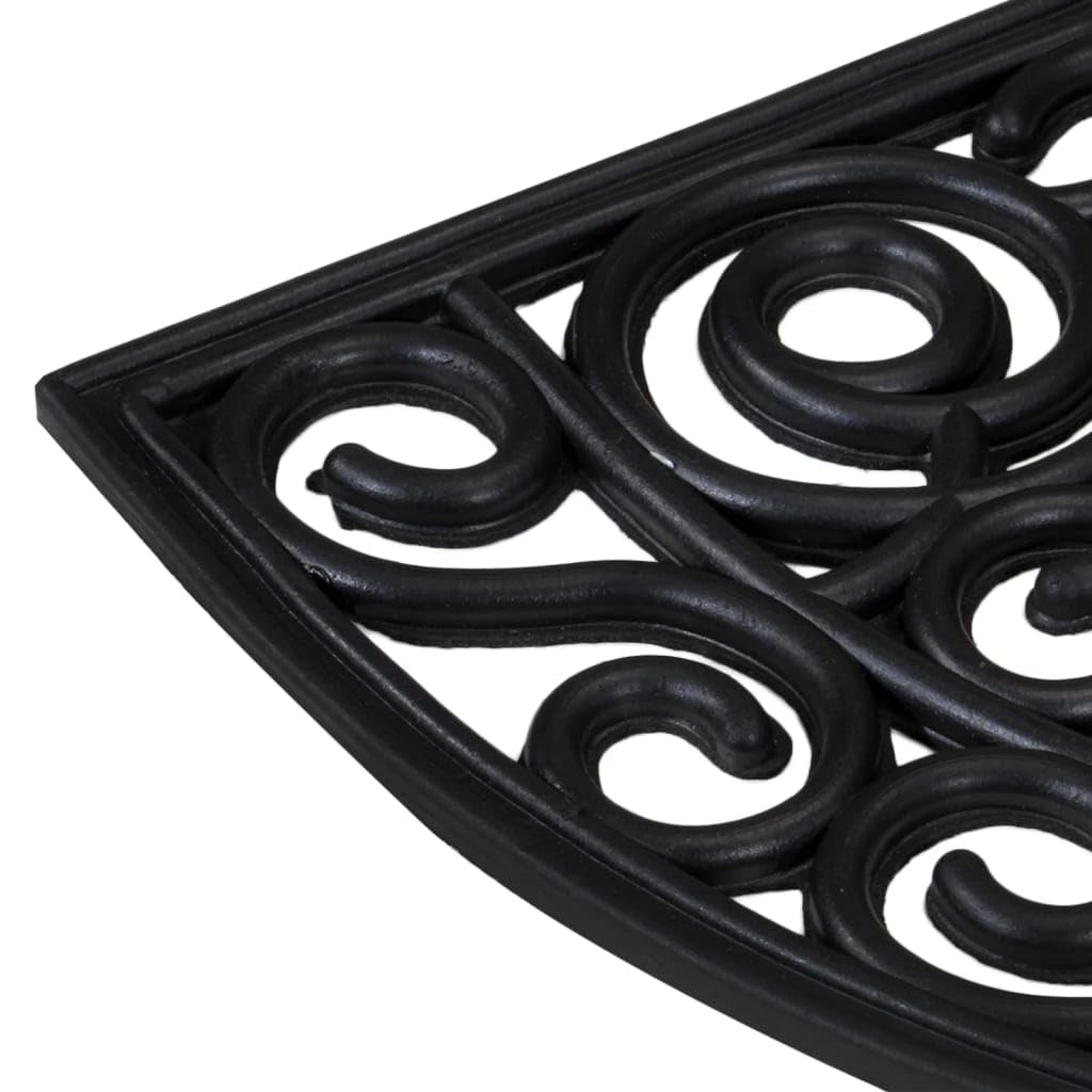 vidaXL Heim & Garten Fußmatte Halbrund 45x75 cm Gummi Drainage