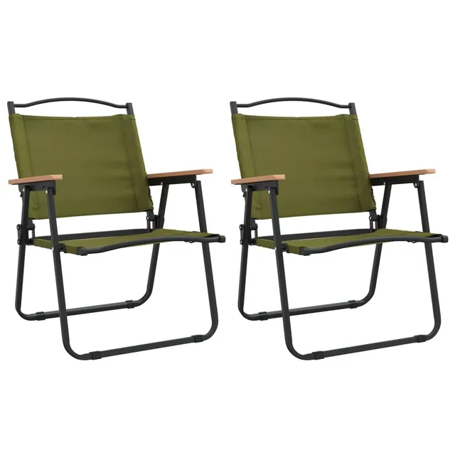 vidaXL Campingstühle 2 Stk Grün 54x55x78 cm Oxford