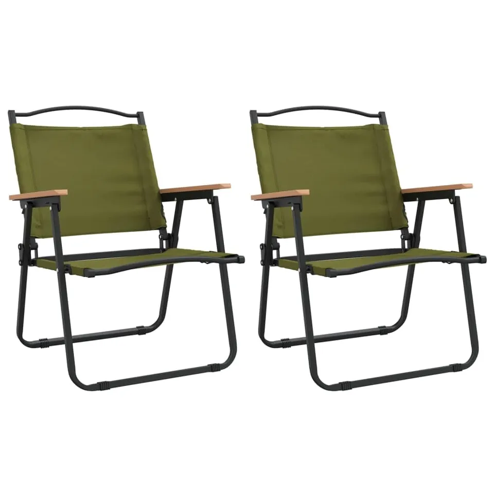 vidaXL Campingstühle 2 Stk Grün 54x55x78 cm Oxford