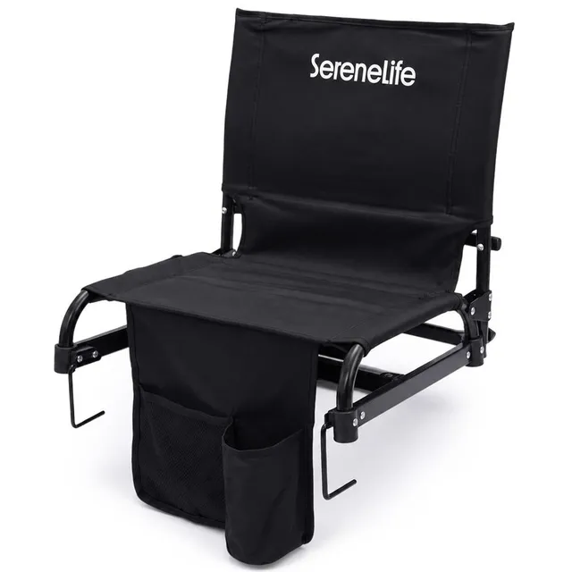 Serenelife Furniture Stadionstuhl SLFLDSTDCH Schwarz klappbar