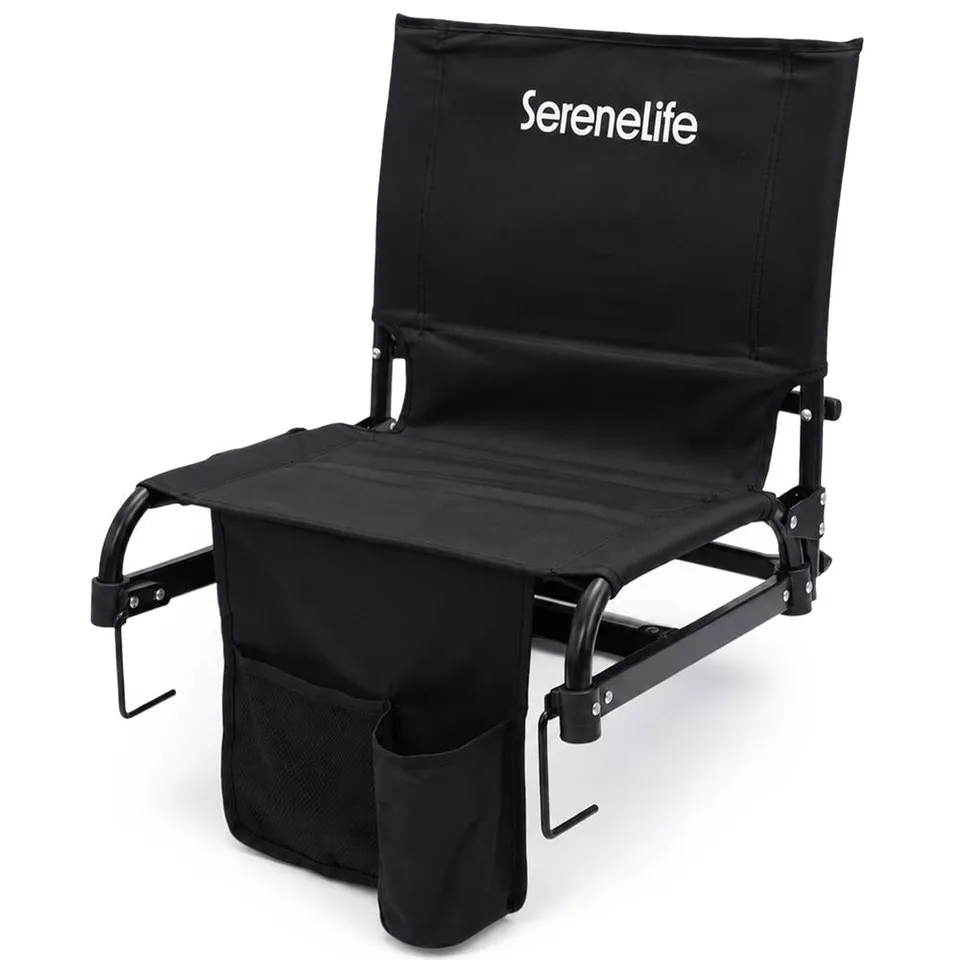 Serenelife Furniture Stadionstuhl SLFLDSTDCH Schwarz klappbar