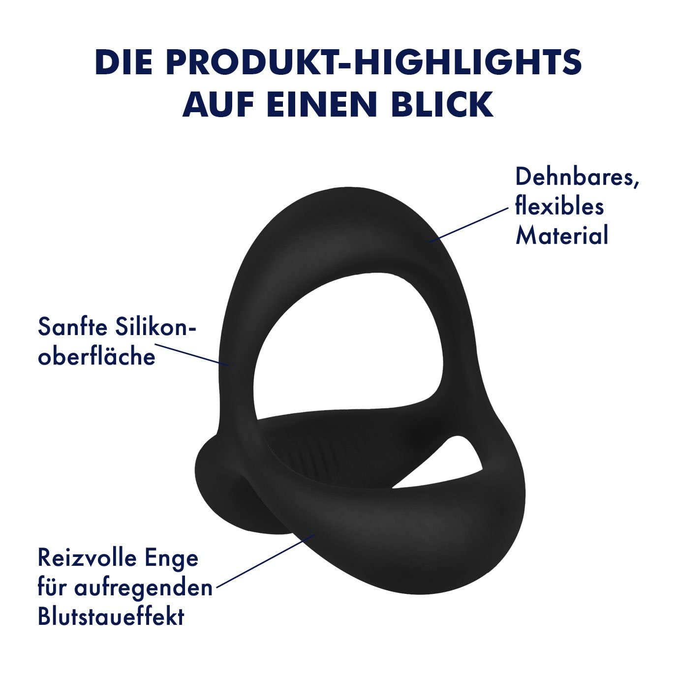 EIS Hodenring schmal Silikon 3-6 cm gerillt