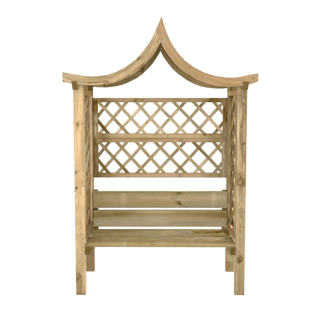 vidaXL Heim & Garten Pergola Kiefer mit Bank imprägniert