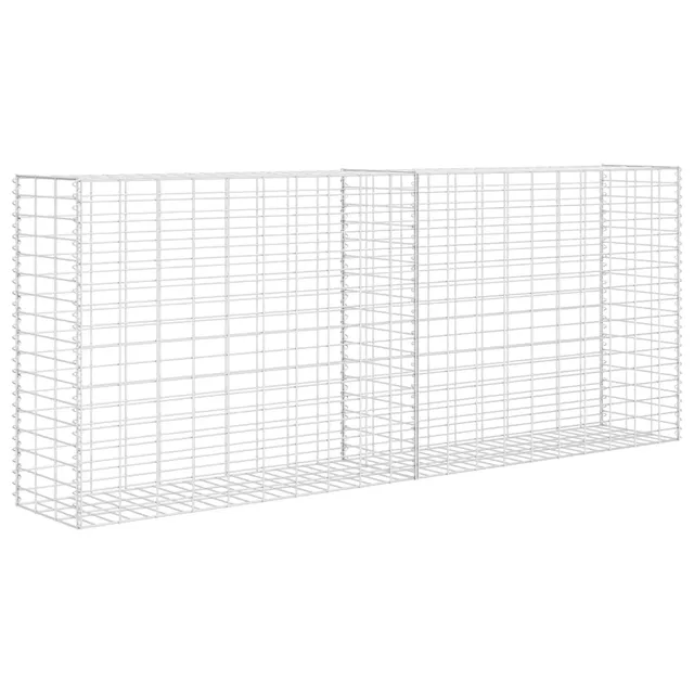 vidaXL Gabione 85x30x200 cm Gabionenkorb Verzinkter Stahl
