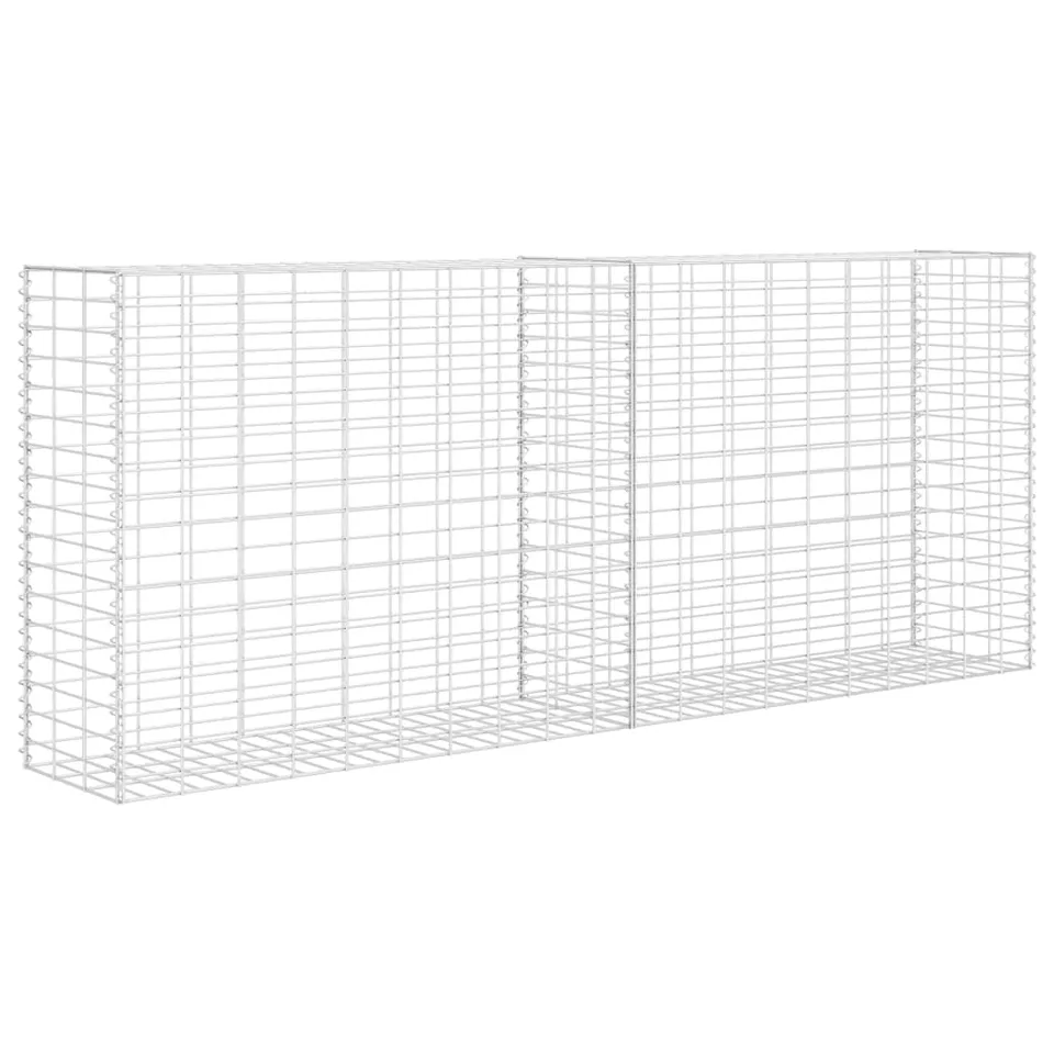 vidaXL Gabione 85x30x200 cm Gabionenkorb Verzinkter Stahl