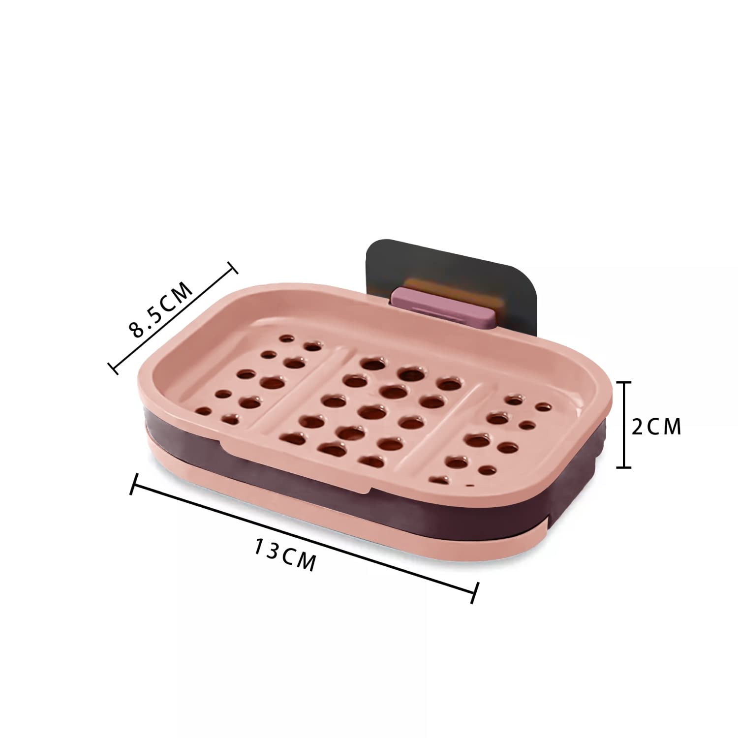 Intirilife Seifenschale Pink 13x9x2 cm zum Kleben