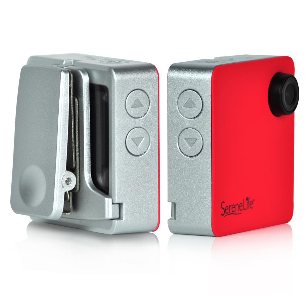 Serenelife tragbare Kamera 1080p Rot WiFi Minikamera mit Clip