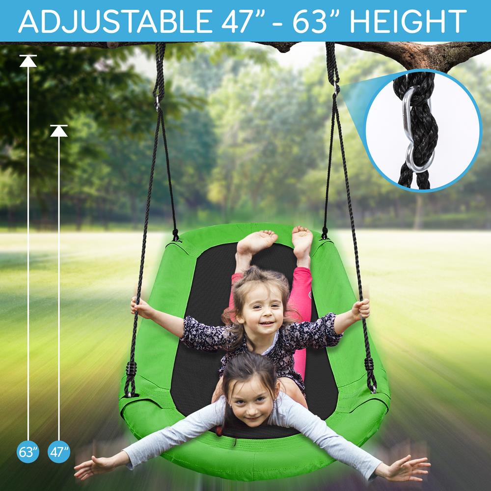 Serenelife Outdoor Swing Ovalschaukel Grün 150 kg