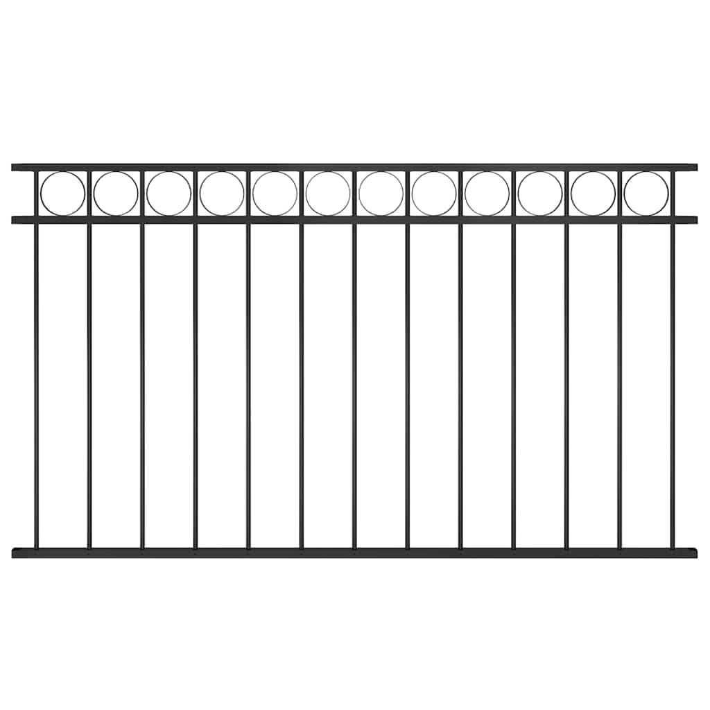 vidaXL ASSEN Zaunelement 1,7x1 m schwarz Stahl