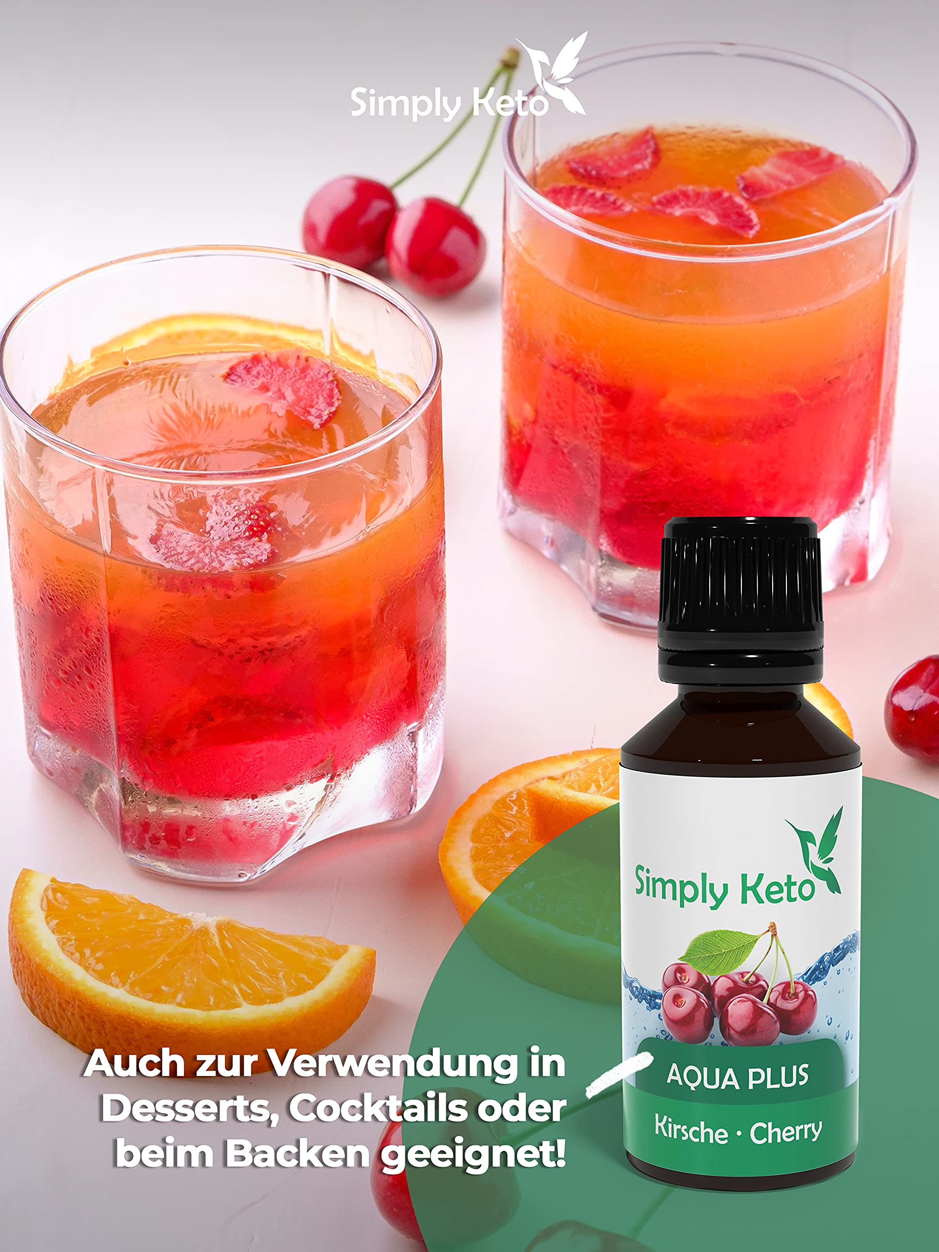 Simply Keto Aqua Plus Flavour Drops Kirsche 30ml zuckerfrei