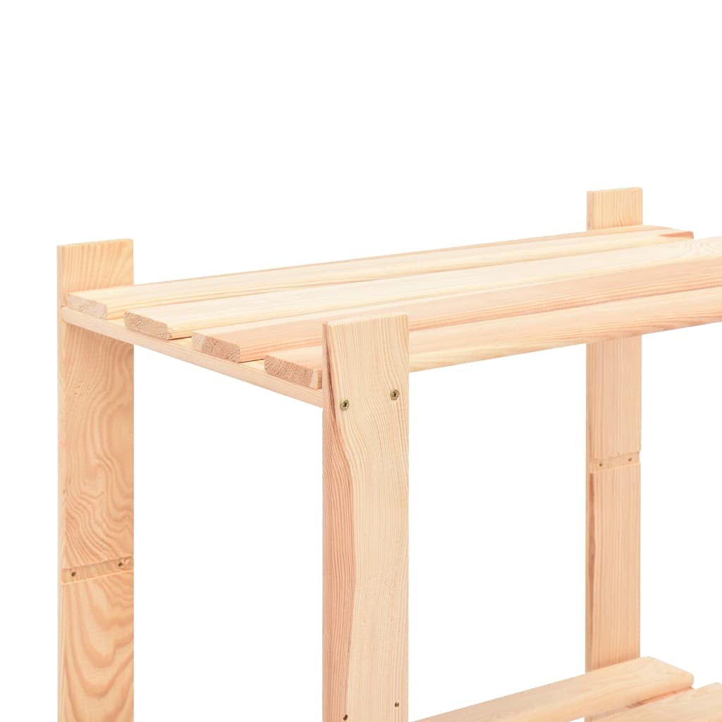 vidaXL Lagerregal Kiefer Massiv 80x38x170 2 Stück 5 Böden