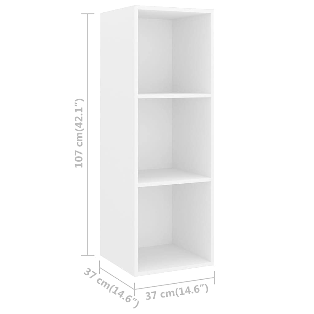 vidaXL Möbel TV-Schrank-Set 2-tlg Weiß Holzwerkstoff Hängend