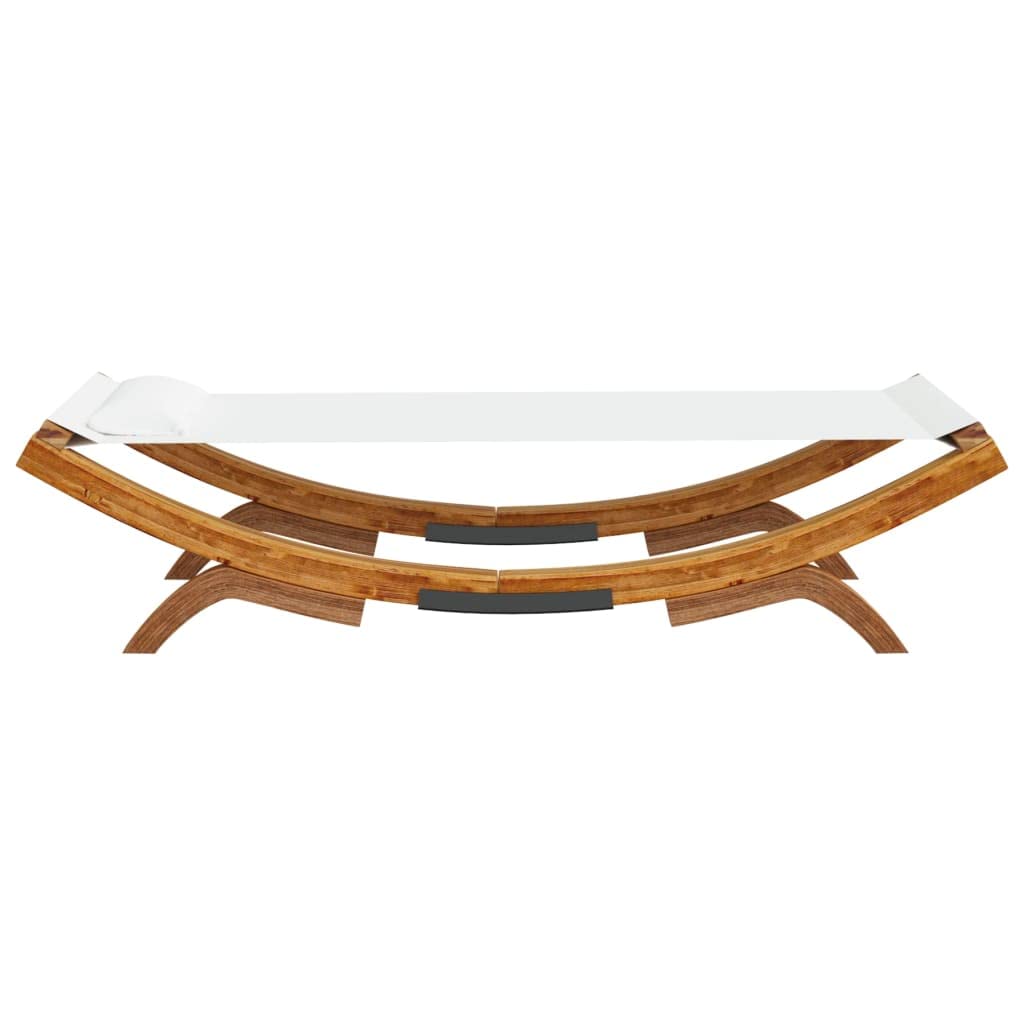vidaXL Bugholz Loungebett Sonnenliege Creme 100x188,5cm Massivholz