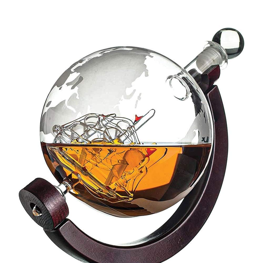 MikaMax Bar & Kitchen Whisky Karaffe Globus Set 850 ml