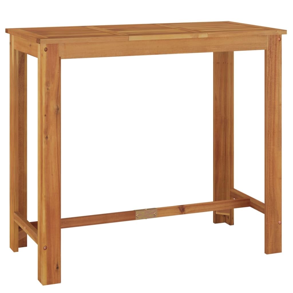 vidaXL Gartenbar-Set 5-TLG. Braun Akazie Poly Rattan 4 Hocker