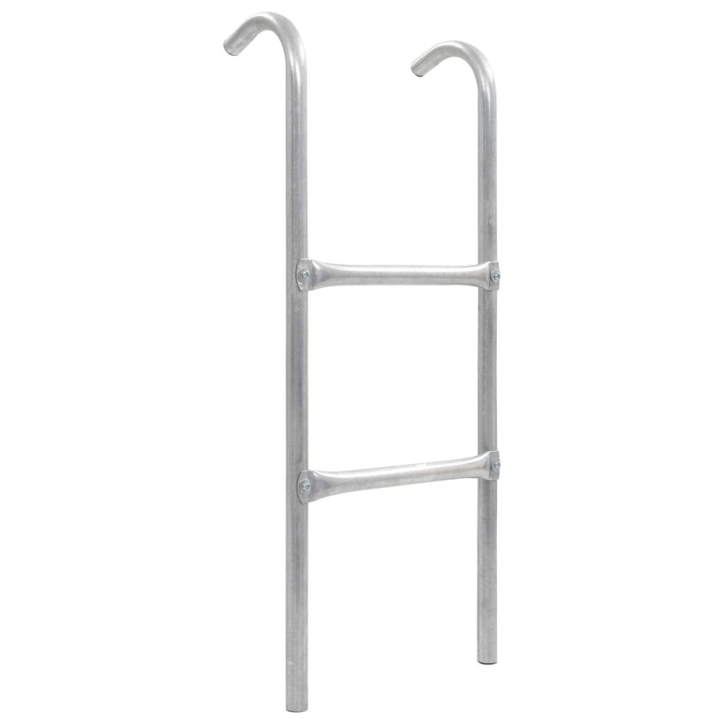 vidaXL Trampolinleiter 2-stufig 72 cm Stahl verzinkt silbern