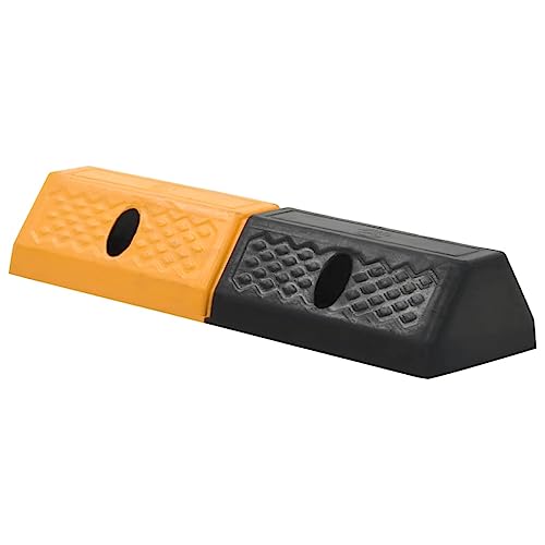 vidaXL Radstopper 2er Set Gummi 49x15x9 cm Reflektor
