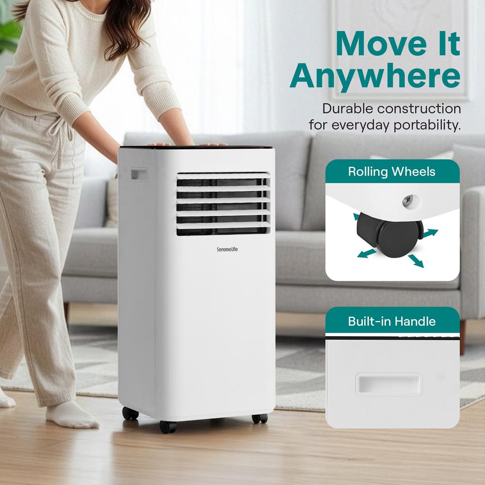 Serenelife Portable AC Klimagerät 10000 BTU Weiß Entfeuchter