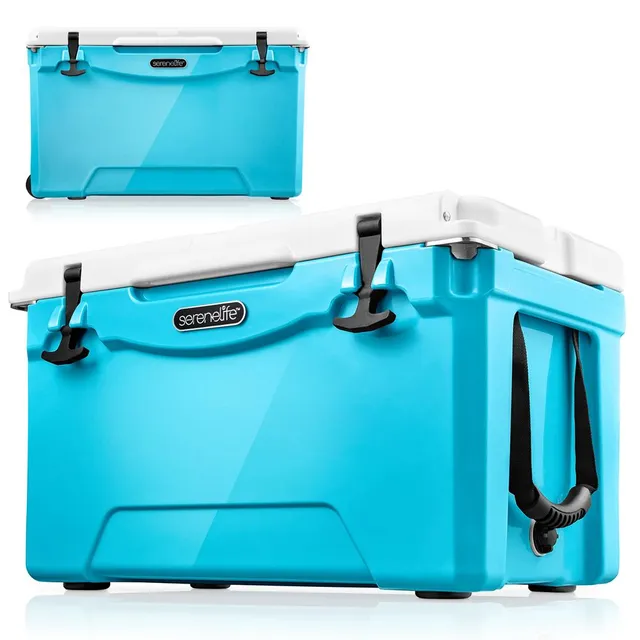 Serenelife Camping Outdoor Kühlbox 75 Qt Blau 5 Tage isoliert