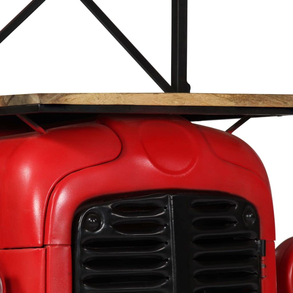 vidaXL Traktor Weinschrank Rot Mango Massivholz 49x31x172cm
