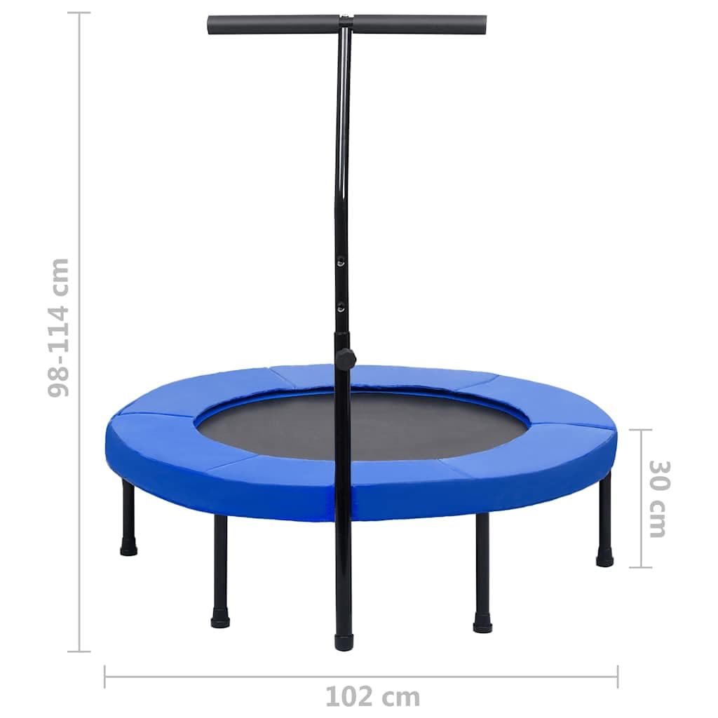 vidaXL Fitness Trampolin 102 cm mit Griff Minitrampolin Bungee
