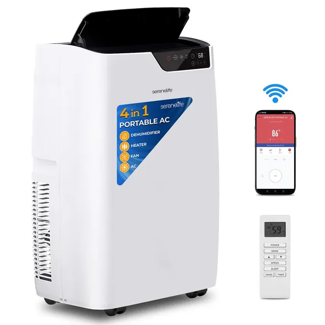 Serenelife Portable AC Klimaanlage Heizung 12000 BTU Weiß