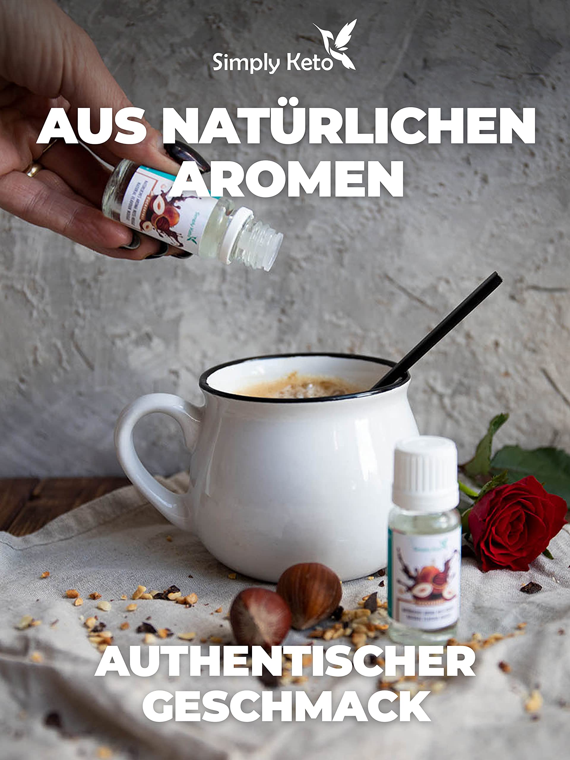 Keto Getränke Simply Flavour Drops Nuss-Nougat 10ml vegan
