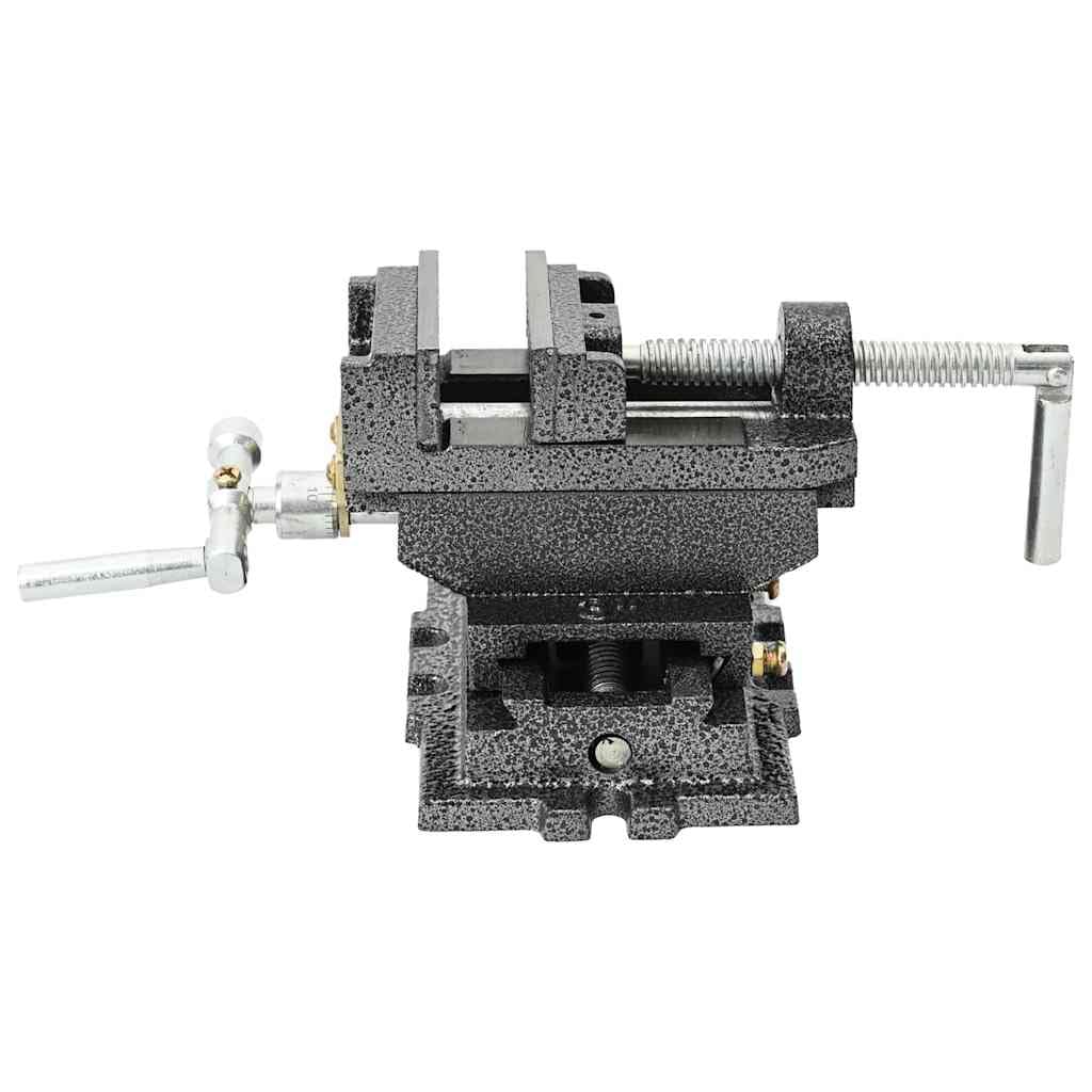vidaXL Maschinenschraubstock Kreuztisch Gusseisen 70mm