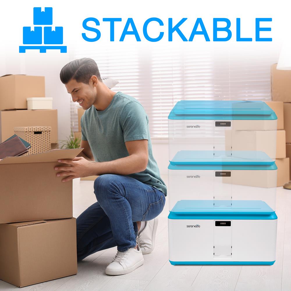 Serenelife Storage 21 Gal Box Aufbewahrungsbox 78L Zahlenschloss