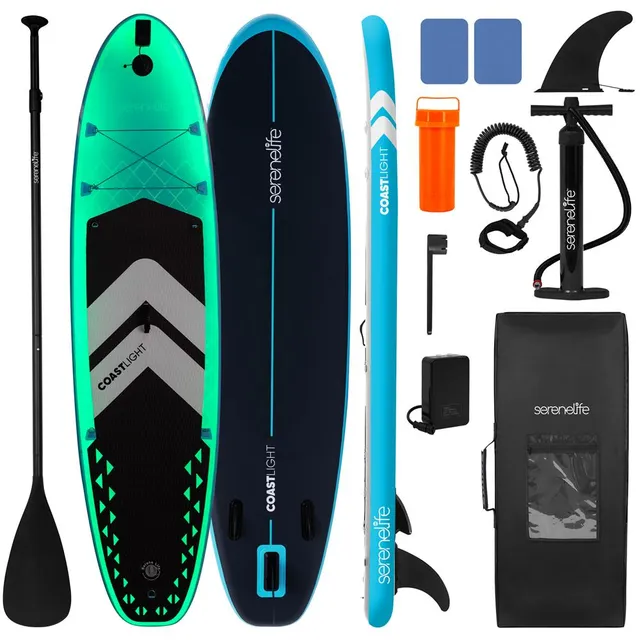 Serenelife SUP Board aufblasbar 320 cm LED Komplettset
