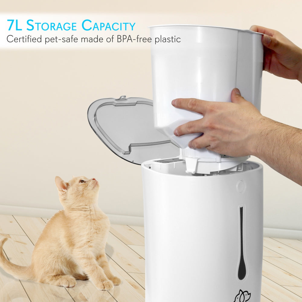Serenelife Futterautomat 7L Display Sprachaufnahme Hund Katze