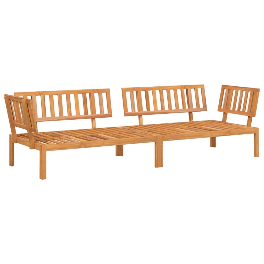 vidaXL Garten Ecksofa 2 STK Akazie Dunkelbraun modular